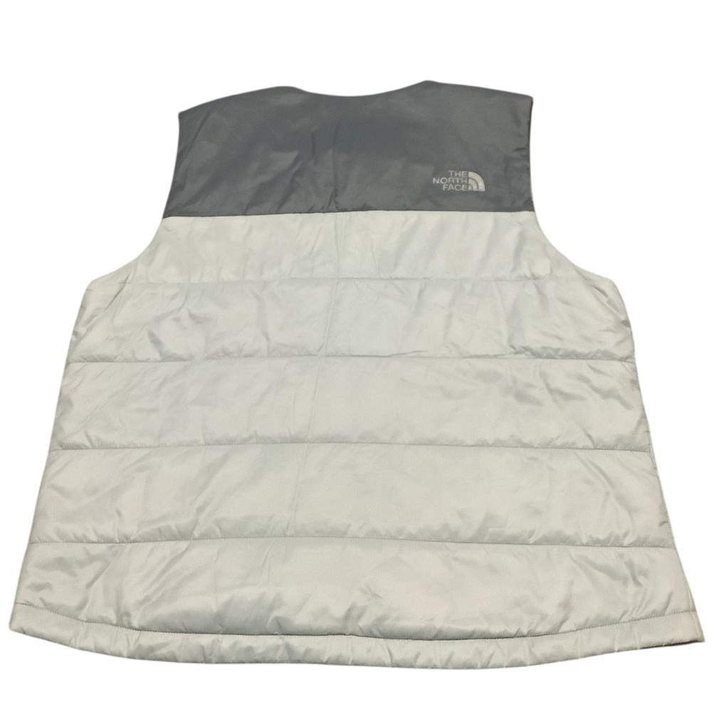 The North Face Gray and White Puffer Vest - Picture 2 of 3